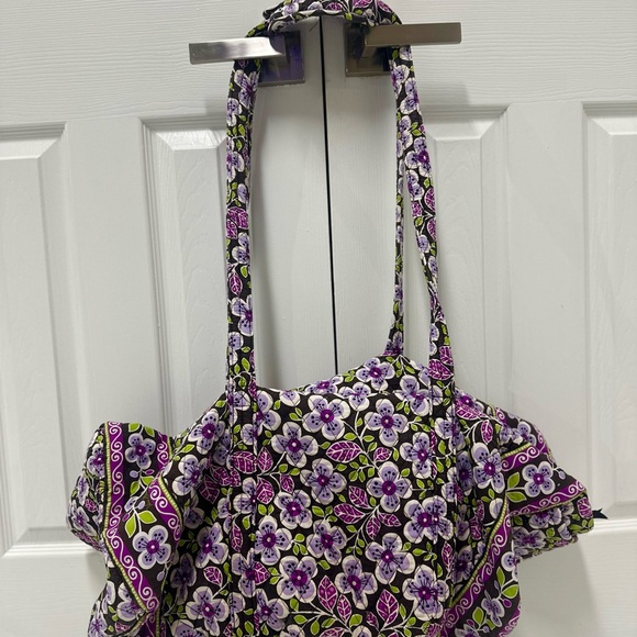 Vera Bradley 22” Plum Petals Duffel - Picture 1 of 3
